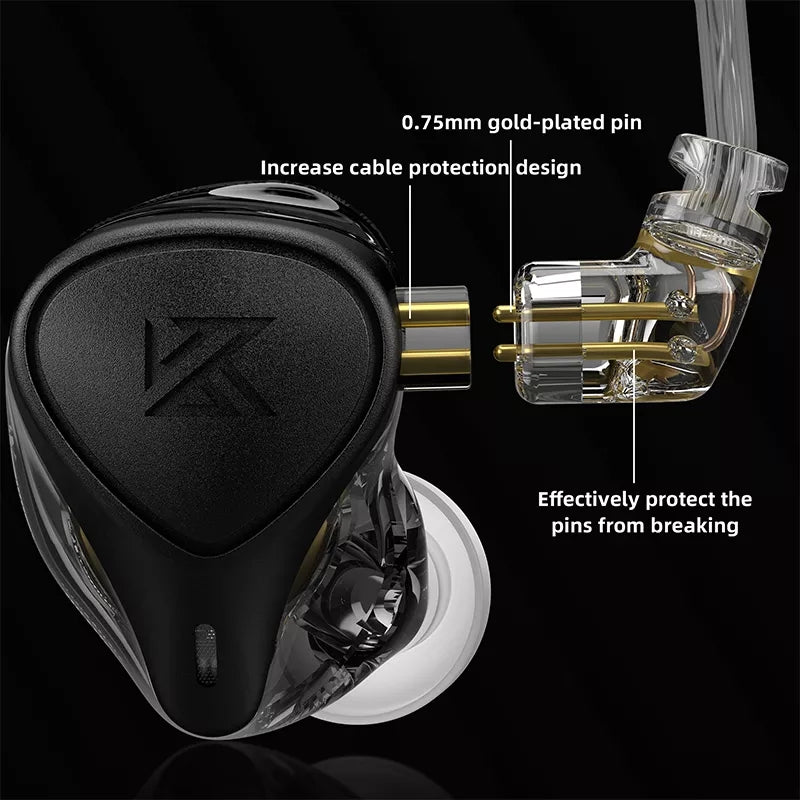 KZ ZEX PRO Auriculares Hibridos 3 drives (Dynamic Drive+ Electrostatic+ High Resolution)